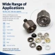 Eyelet Setting Die for 9.5 mm / 0.37 in Inner Diameter Eyelets, KLP0024, includes upper and lower molds for easy installation