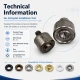 Eyelet Setting Die for 9.5 mm / 0.37 in Inner Diameter Eyelets, KLP0024, includes upper and lower molds for easy installation