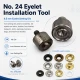 Eyelet Setting Die for 9.5 mm / 0.37 in Inner Diameter Eyelets, KLP0024, includes upper and lower molds for easy installation