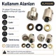24 Kuşgözü Kalıbı 9,5 mm İç Çap Kendinden Delmeli Kuşgözü Çakma Kalıbı KLP0024D ile kumaşlara kuşgözü montajı