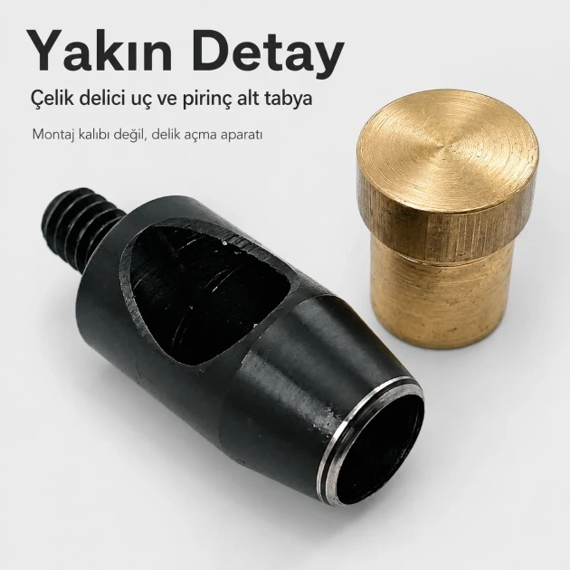 9 mm Eyelet Drilling Die - Durable Metal Grommet Punch Tool for Fabric, Leather, and Canvas