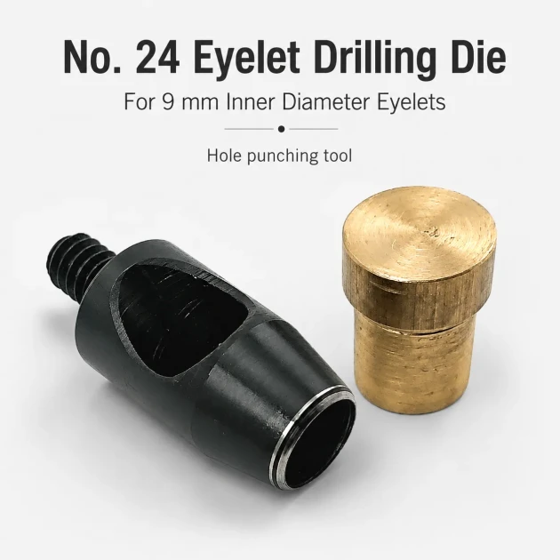 9 mm Eyelet Drilling Die - Durable Metal Grommet Punch Tool for Fabric, Leather, and Canvas
