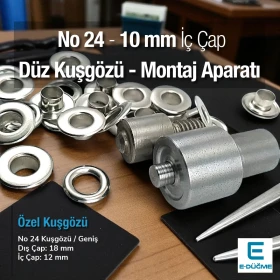 10 mm / 0.39 in Wide Flat Brass Eyelet Setting Die KLP0024DUZ