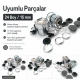 24L 15 mm 0.59 in Fabric Button Covering Die for Shank Buttons and Snap Caps, KLP0024KPL - Ideal tool for professional