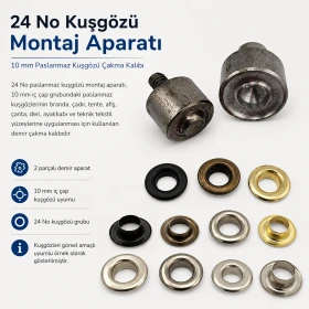 Eyelet Setting Die for 10 mm / 0.39 in Inner Diameter Stainless Steel Eyelets KLP0024P