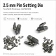 2.5 mm / 0.10 in Pin Setting Die for 25x35 Pins, High-grade iron alloy construction, Ergonomic design for comfortable use