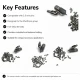 2.5 mm / 0.10 in Pin Setting Die for 25x35 Pins, High-grade iron alloy construction, Ergonomic design for comfortable use