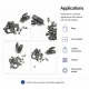 2.5 mm / 0.10 in Pin Setting Die for 25x35 Pins, High-grade iron alloy construction, Ergonomic design for comfortable use