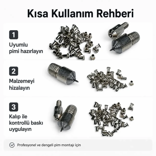 2.5 mm Pin Setting Die for 25x45 Pins, High-grade iron construction for leather crafting and industrial assembly