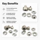 Eyelet Setting Die for 12 mm / 0.47 in Inner Diameter Eyelets KLP0026 made of durable metal for professional grommet