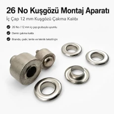 Eyelet Setting Die for 12 mm / 0.47 in Inner Diameter Eyelets KLP0026