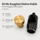 Eyelet Drilling Die 12 mm / 0.47 in KLP0026DEL for grommet installation on textiles, leather, and paper