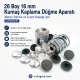 26L / 16 mm / 0.63 in Fabric Button Covering Die for Shank Buttons and Snap Caps KLP0026KPL - Precision tool for