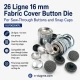 26L / 16 mm / 0.63 in Fabric Button Covering Die for Shank Buttons and Snap Caps KLP0026KPL - Precision tool for
