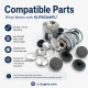 26L / 16 mm / 0.63 in Fabric Button Covering Die for Shank Buttons and Snap Caps KLP0026KPL - Precision tool for