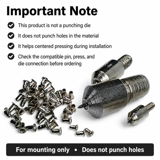 Suzan Pin Setting Die for 4 mm / 0.16 in Inner Diameter Pins, designed for precise installation of 3.6 mm / 0.14 in brass