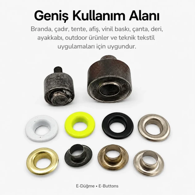 Eyelet Setting Die for 13 mm / 0.51 in Inner Diameter Eyelets KLP0028 made of durable metal for fabric, leather, and paper