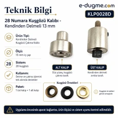 Eyelet Setting Die for 13 mm / 0.51 in Inner Diameter Self-Punching Eyelet Die KLP0028D