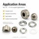 Eyelet Setting Die for 17 mm / 0.67 in Inner Diameter Eyelets KLP0031 - Professional tool for mounting fabrics and leather