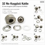 21 mm / 0.83 in Flat Brass Eyelet Setting Die KLP0032