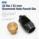 32 No Kuşgözü Delme Kalıbı - 21 mm Kuşgözü Delik Açma Aparatı, branda, çanta ve teknik tekstil uygulamaları için ideal delik
