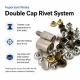 33.5 Double Cap Rivet Setting Die for 9.5 mm / 0.37 in Cap Rivets - Metal Tool for Secure Installation in Bags and Textile