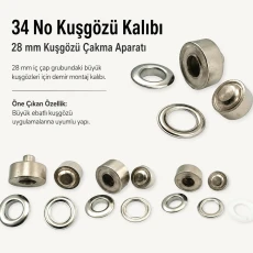 Eyelet Setting Die for 28 mm / 1.10 in Inner Diameter Eyelets KLP0034