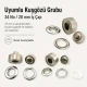 34 No Kuşgözü Kalıbı - 28 mm Kuşgözü Çakma Aparatı, metal malzeme ile deri, kumaş ve branda gibi malzemelerde kuşgözü