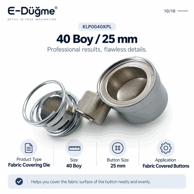 40L 25 mm 0.98 in fabric covered button die