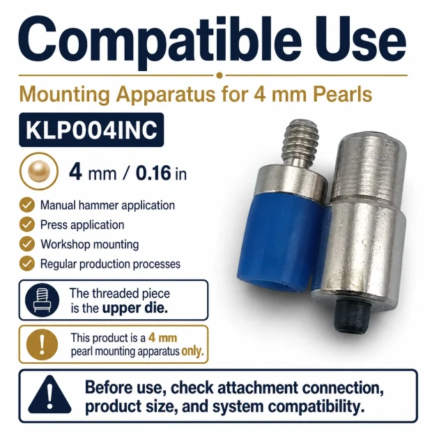 Pearl Setting Die for 4 mm / 0.16 in Press Pearls - Ideal for textile decoration