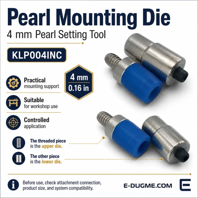 Pearl Setting Die for 4 mm / 0.16 in Press Pearls - Ideal for textile decoration