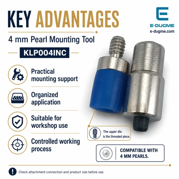 Pearl Setting Die for 4 mm / 0.16 in Press Pearls - Ideal for textile decoration