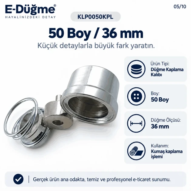 50L 36 mm 1.42 in fabric covered button die