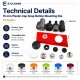 Snap Button Setting Die for 17 mm / 0.67 in Plastic Cap 54 System Snap Buttons, ideal for fabric and leather applications