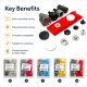 Snap Button Setting Die for 17 mm / 0.67 in Plastic Cap 54 System Snap Buttons, durable metal construction for reliable