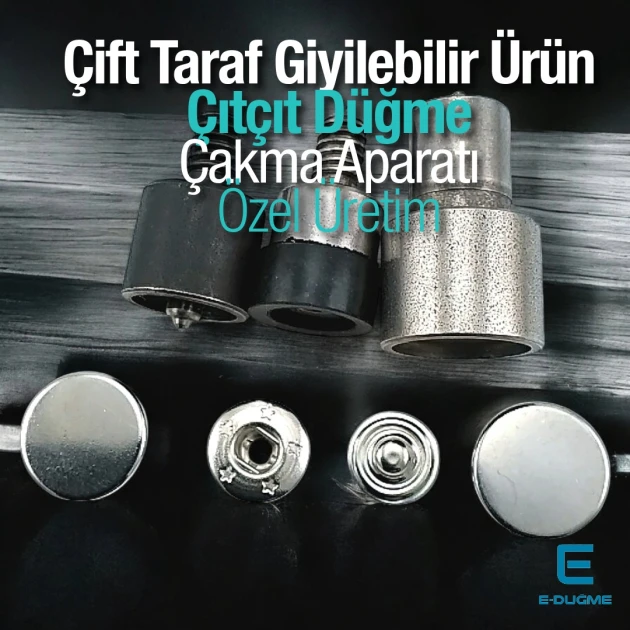 Çıtçıt Düğme İki Tarafı Kapaklı Çıtçıt Düğme Uygulama Aparatı - Çakma Kalıbı KLP0054CFT