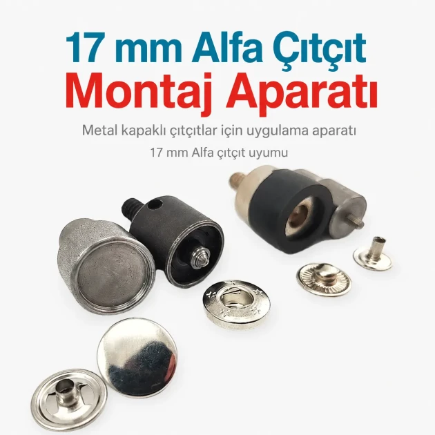 17 mm Alpha Snap Button Setting Die for Metal Cap Snap Fasteners - KLP0055K17