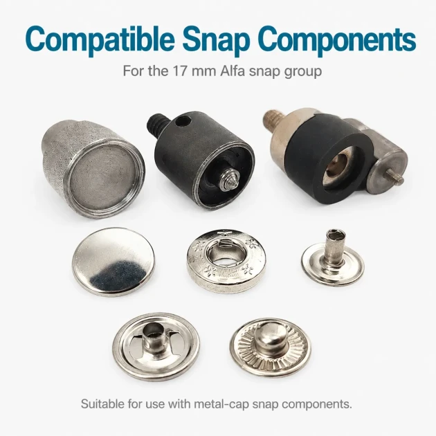 17 mm Alpha Snap Button Setting Die for Metal Cap Snap Fasteners - KLP0055K17