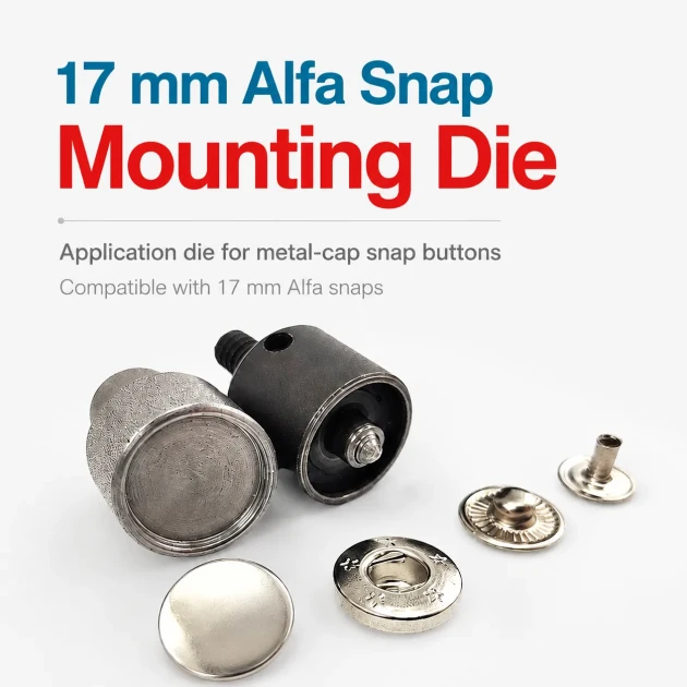 17 mm Alpha Snap Button Setting Die for Metal Cap Snap Fasteners - KLP0055K17