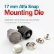 17 mm Alpha Snap Button Setting Die for Metal Cap Snap Fasteners - KLP0055K17