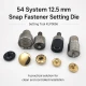 Snap Button Setting Die 12.5 mm / 0.49 in for 54 System - Durable and Efficient Fastening Mold