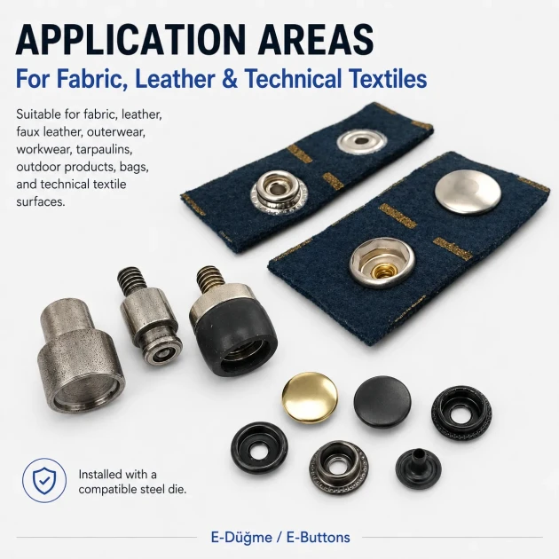Snap Setting Die for 15 mm / 0.59 in 61 System Snap Buttons, made of durable PP material, ideal for precise fastening