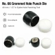 40 mm / 1.57 in Eyelet Punching Die for Large Grommet Hole Preparation made of durable PP material, ideal for precision