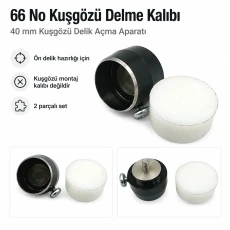 66 No Kuşgözü Delme Kalıbı - 40 mm Kuşgözü Delik Açma Aparatı KLP0066DEL