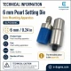 Pearl Setting Die for 6 mm / 0.24 in Press Pearls, heavy-duty iron tool for flawless application in apparel manufacturing