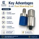 Pearl Setting Die for 6 mm / 0.24 in Press Pearls, heavy-duty iron tool for flawless application in apparel manufacturing