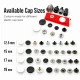 Custom 54 System Plastic Cap Snap Button Setting Die KLP0080 for efficient snap button installations in textiles and leather