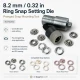 Ring-Style Prong Snap Setting Die for 8.2 mm / 0.32 in Snap Fasteners KLP0082, durable metal punch tool for professional