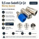 Pearl Snap Setting Die for 9.5 mm / 0.37 in Snap Fasteners, designed for crack-free installation on shirts and baby clothes