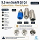 Pearl Snap Setting Die for 9.5 mm / 0.37 in Snap Fasteners, designed for crack-free installation on shirts and baby clothes